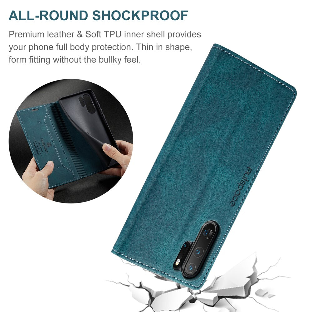 AUTSPACE For Huawei P30 Pro Wallet Case  A01 Leather Stand Cover with RFID Blocking Card Holder