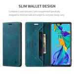 AUTSPACE För Huawei P30 Plånboksfodral A01 Läderfodral med RFID-blockerande korthållare