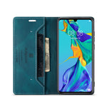 AUTSPACE For Huawei P30 Lite New Edition / Huawei nova 4e / Huawei P30 Lite Wallet Case  A01 Leather Stand Cover with RFID Blocking Card Holder