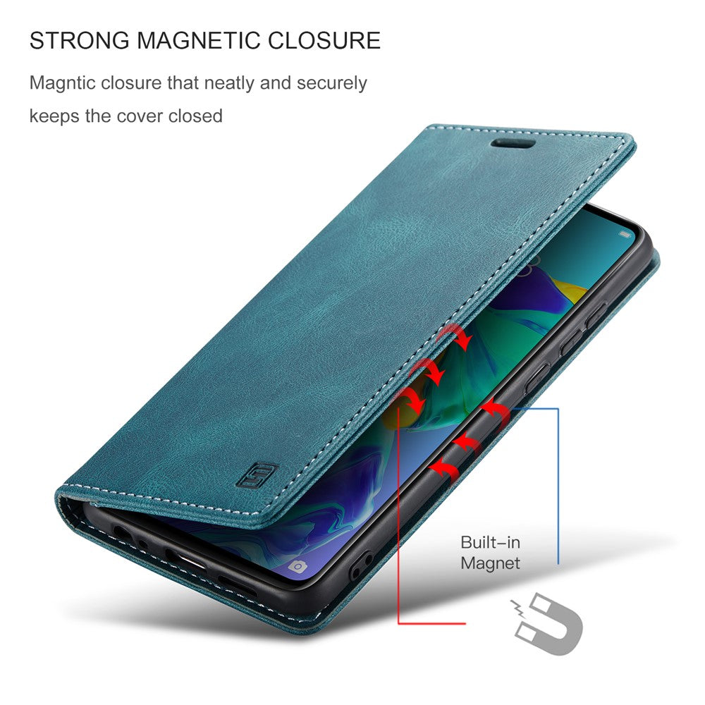 AUTSPACE For Huawei P30 Lite New Edition / Huawei nova 4e / Huawei P30 Lite Wallet Case  A01 Leather Stand Cover with RFID Blocking Card Holder