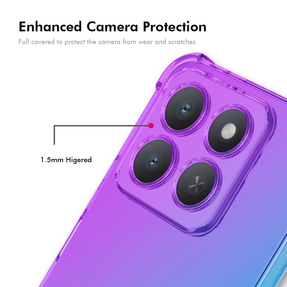 ENKAY For Honor X8c 4G TPU Cover Tyknet Stødsikker Bagcover med Fire Hjørner