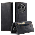 AUTSPACE For Oppo Find X6 Pro Wallet Case  A01 Leather Stand Cover with RFID Blocking Card Holder