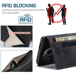 AUTSPACE For Oppo Find X6 Pro Wallet Case  A01 Leather Stand Cover with RFID Blocking Card Holder