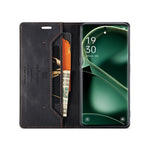 AUTSPACE For Oppo Find X6 Pro Wallet Case  A01 Leather Stand Cover with RFID Blocking Card Holder