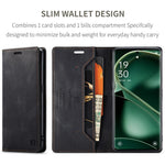 AUTSPACE For Oppo Find X6 Pro Wallet Case  A01 Leather Stand Cover with RFID Blocking Card Holder