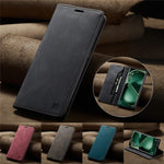 AUTSPACE For Oppo Find X6 Wallet Case  A01 Leather Stand Cover with RFID Blocking Card Holder