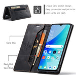 AUTSPACE For Oppo A57s 4G / Oppo A57e 4G / Oppo A77 4G / Oppo A77s 4G / Oppo A57 4G Wallet Case  A01 Leather Stand Cover with RFID Blocking Card Holder