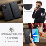 AUTSPACE For Oppo A57s 4G / Oppo A57e 4G / Oppo A77 4G / Oppo A77s 4G / Oppo A57 4G Wallet Case  A01 Leather Stand Cover with RFID Blocking Card Holder