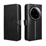 For Xiaomi 15 Ultra PU Leather Case with Strap Crazy Horse Texture Phone Wallet Cover