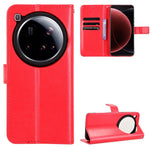 For Xiaomi 15 Ultra PU Leather Case with Strap Crazy Horse Texture Phone Wallet Cover