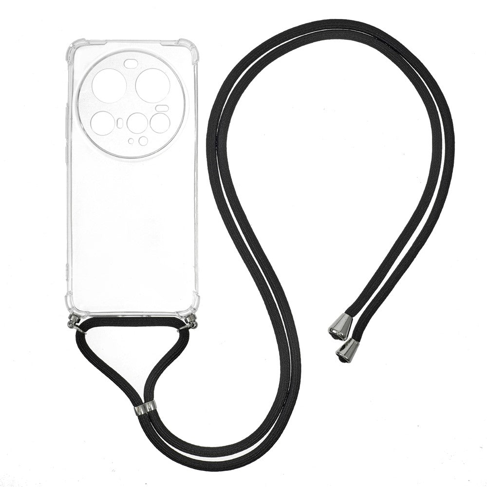 For Xiaomi 15 Ultra Case Reinforced Corner TPU Clear Phone Cover with Lanyard