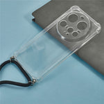 For Xiaomi 15 Ultra Case Reinforced Corner TPU Clear Phone Cover with Lanyard