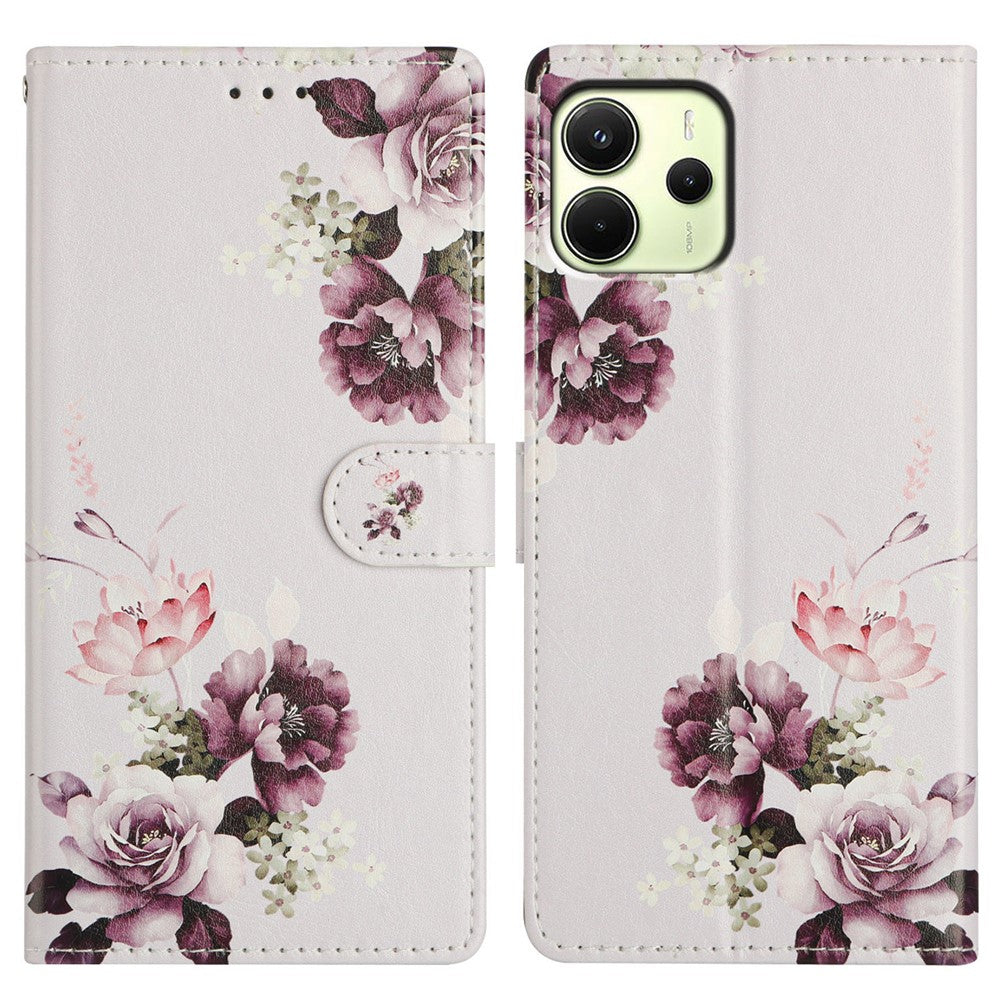 For Xiaomi Redmi Note 14 4G (164.84mm) Case Pattern Printing Wallet Stand Flip Leather Phone Cover