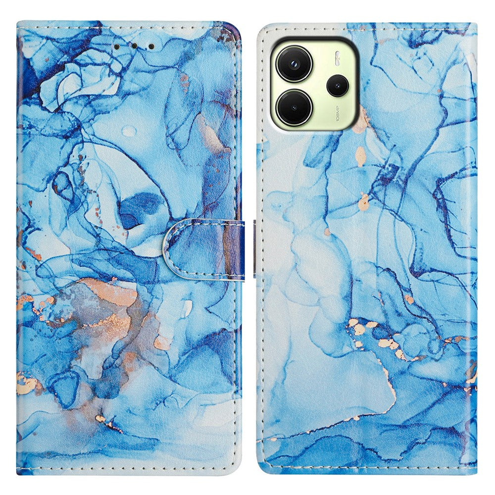 For Xiaomi Redmi Note 14 4G (164.84mm) Case Pattern Printing Wallet Stand Flip Leather Phone Cover