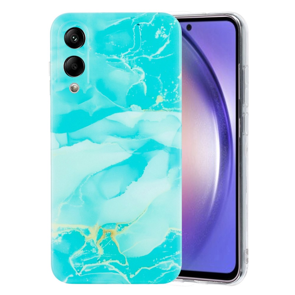 Samsung Galaxy S25 Edge-skal med marmormönster och målat TPU-baksida