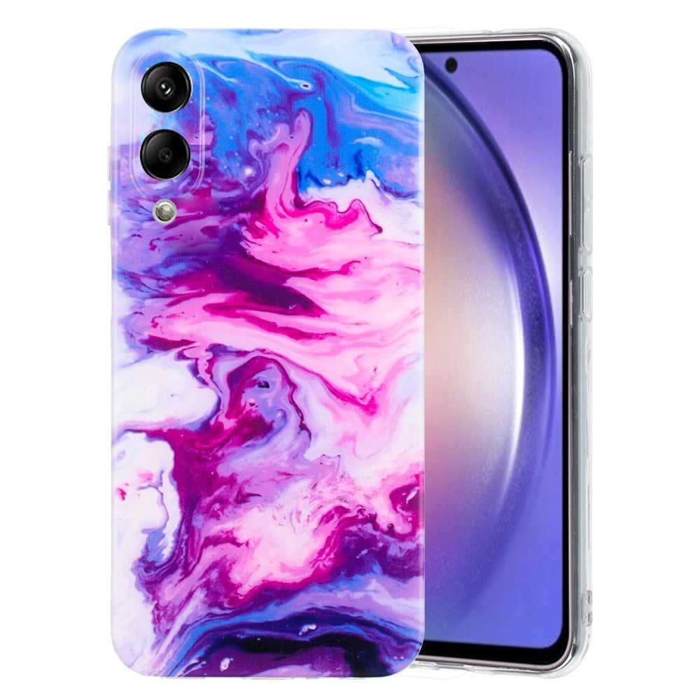 Samsung Galaxy S25 Edge-skal med marmormönster och målat TPU-baksida