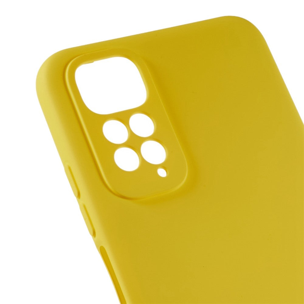 For Xiaomi Redmi Note 11S 4G Liquid Silicone Texture Feeling Phone Anti-drop Cover 2.0mm Thick Arc Edge TPU Case