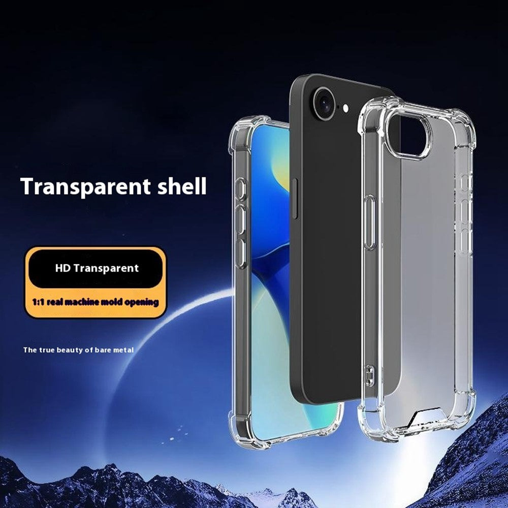 For iPhone 17th / 16th Clear Phone Case TPU + Acrylic 1.5mm Shockproof Back Cover