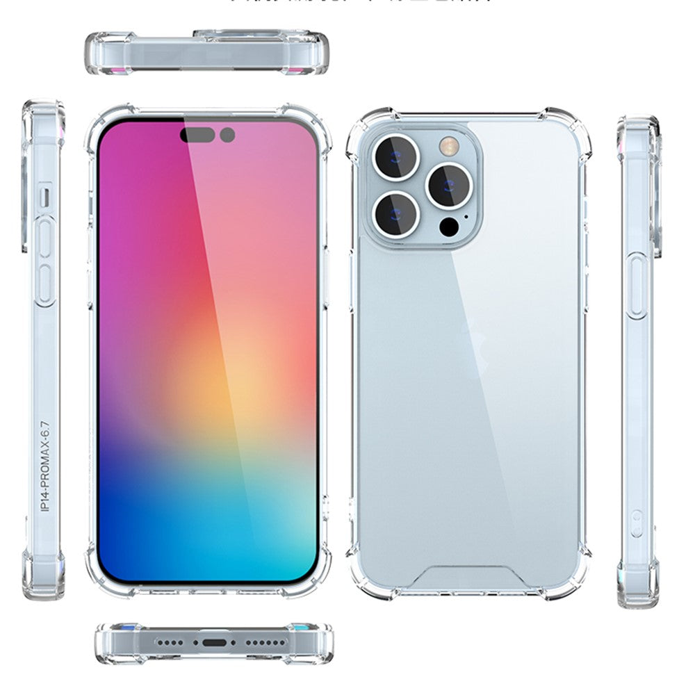 Til iPhone 15 Pro Max Gennemsigtigt Telefoncover TPU + Akryl 1,5 mm Stødsikkert Bagcover