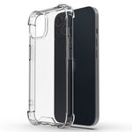 For iPhone 15 Plus Clear Phone Case TPU + Acrylic 1.5mm Shockproof Back Cover