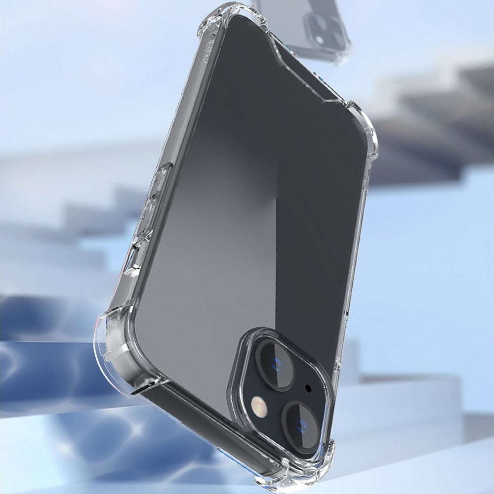 For iPhone 15 Plus Clear Phone Case TPU + Acrylic 1.5mm Shockproof Back Cover