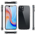 For iPhone 15 Plus Clear Phone Case TPU + Acrylic 1.5mm Shockproof Back Cover