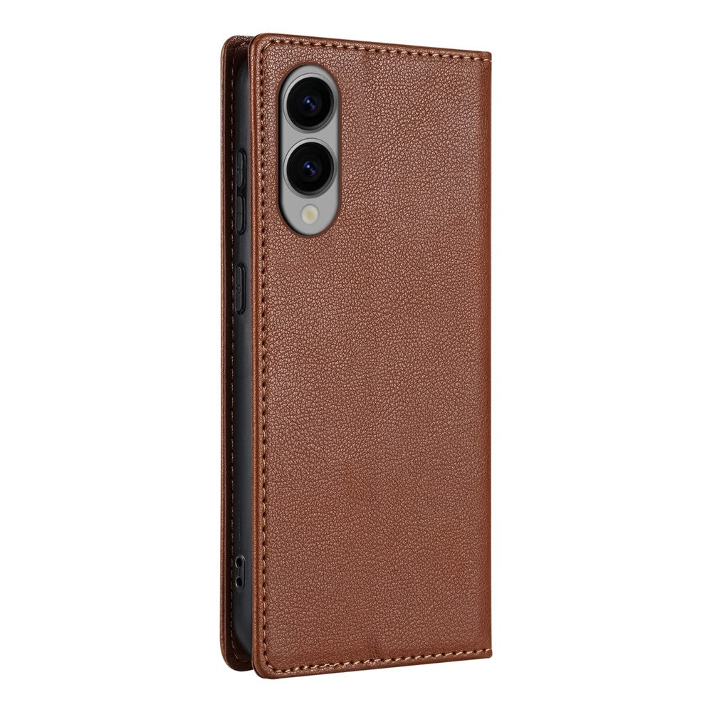 For Samsung Galaxy S25 Edge Wallet Case Magnetic Closure PU Leather Phone Cover