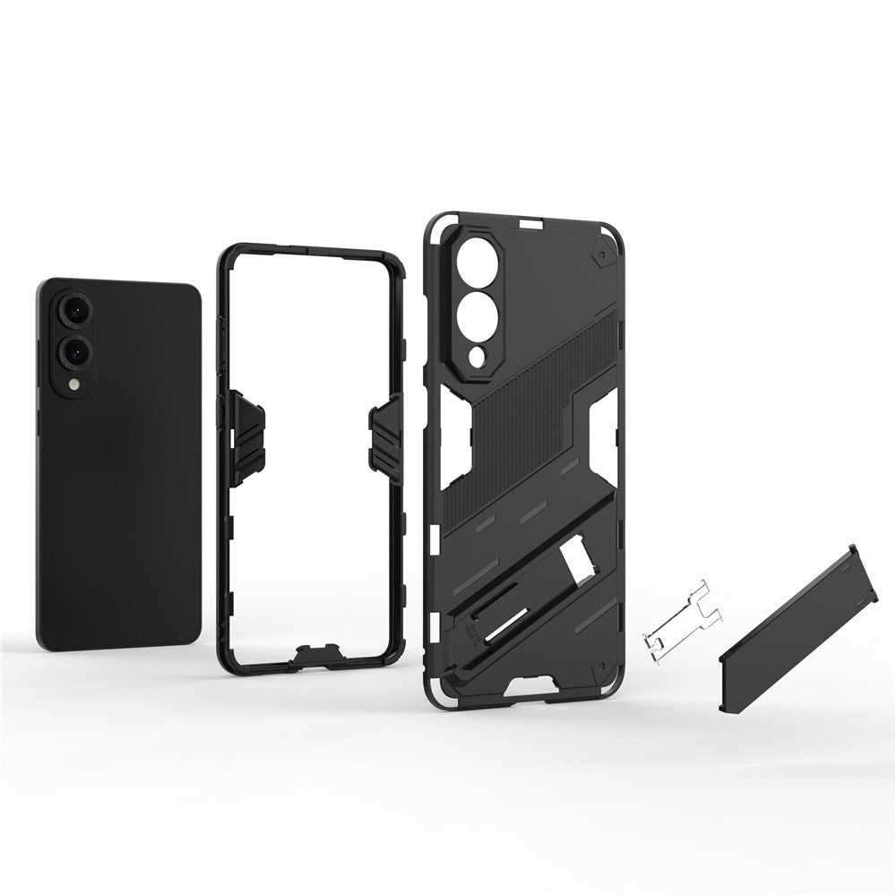 Til Samsung Galaxy S25 Edge cover PC + TPU Stødsikkert telefoncover med støttefod