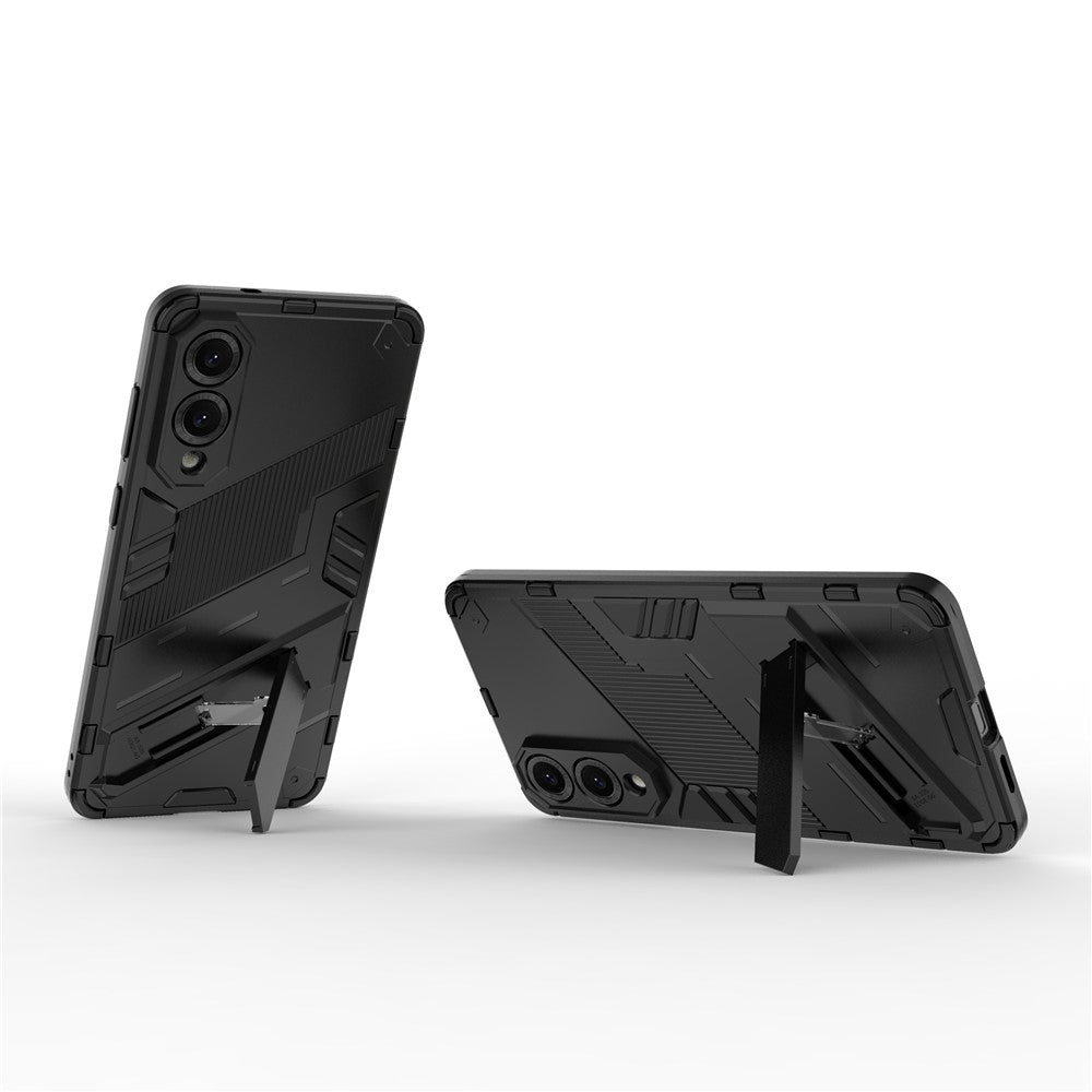 Til Samsung Galaxy S25 Edge cover PC + TPU Stødsikkert telefoncover med støttefod