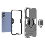 Til Samsung Galaxy S25 Edge cover PC + TPU beskyttende telefoncover med ringholder
