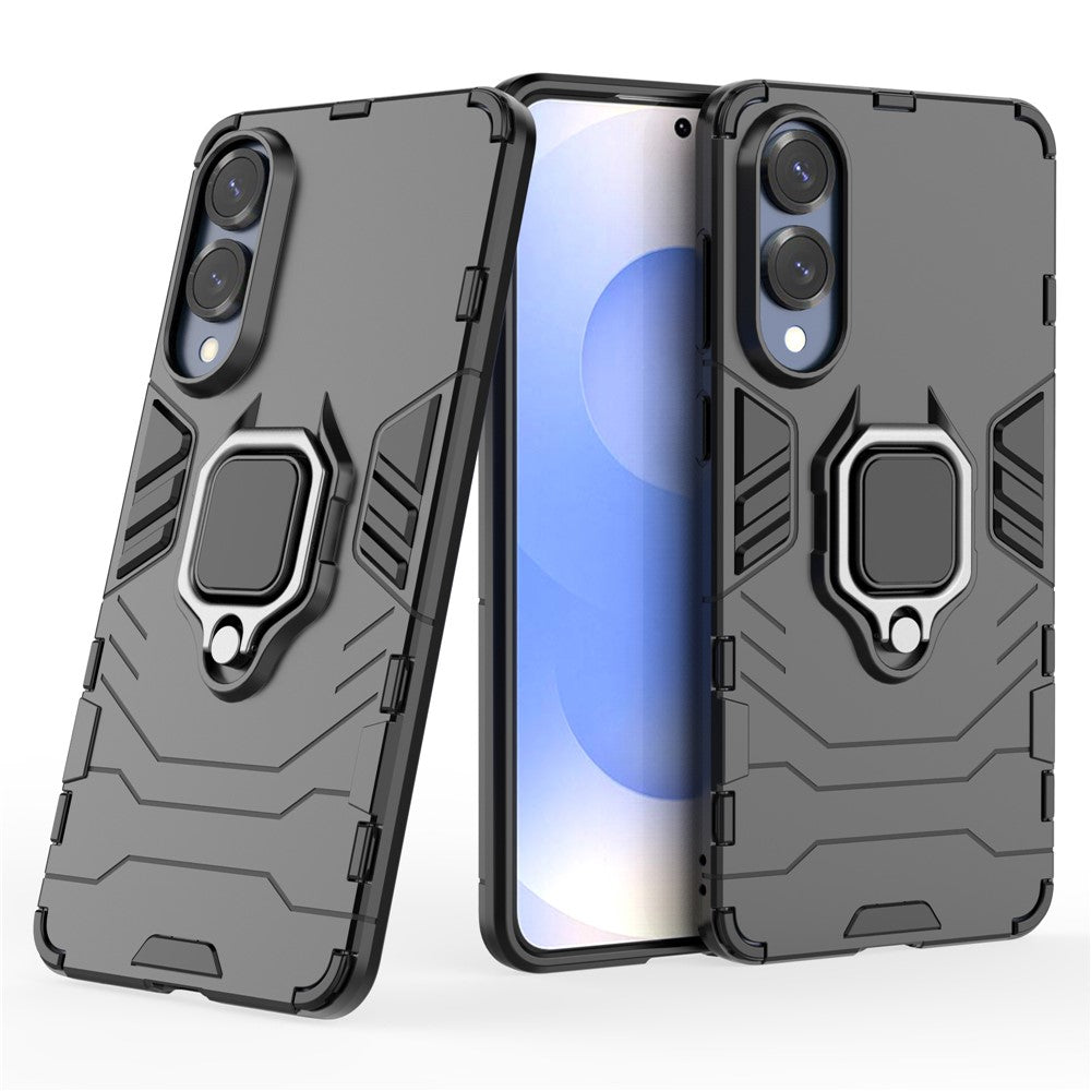 Til Samsung Galaxy S25 Edge cover PC + TPU beskyttende telefoncover med ringholder