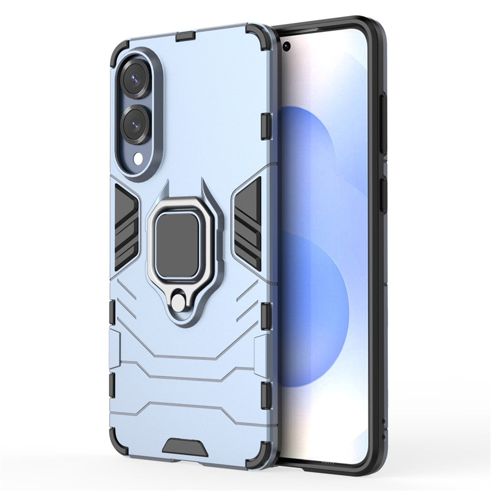 Til Samsung Galaxy S25 Edge cover PC + TPU beskyttende telefoncover med ringholder