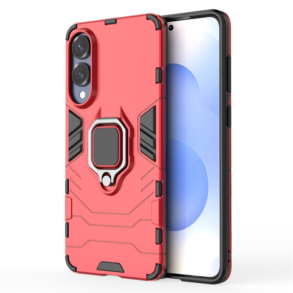 Til Samsung Galaxy S25 Edge cover PC + TPU beskyttende telefoncover med ringholder