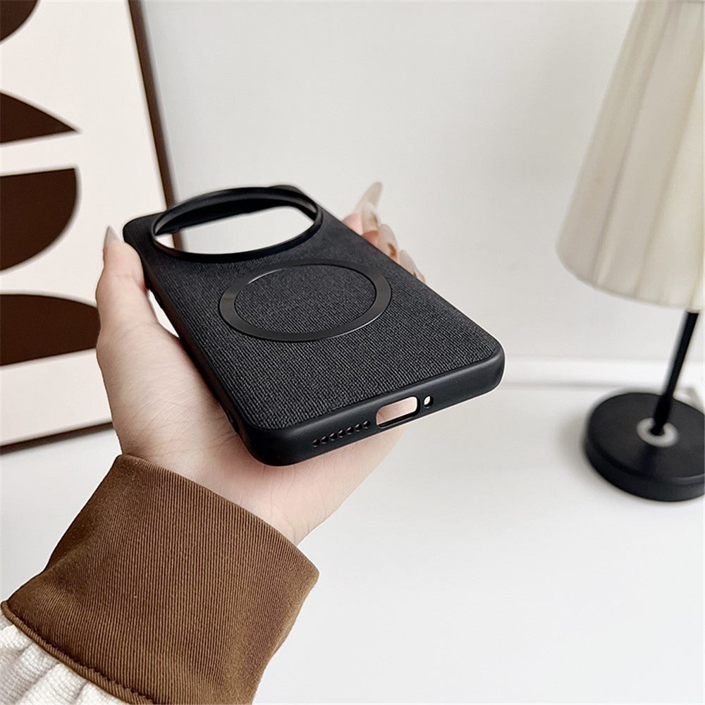 For Xiaomi 15 Ultra Magnetic Case Drop-Proof TPU + Cloth Back Phone Cover