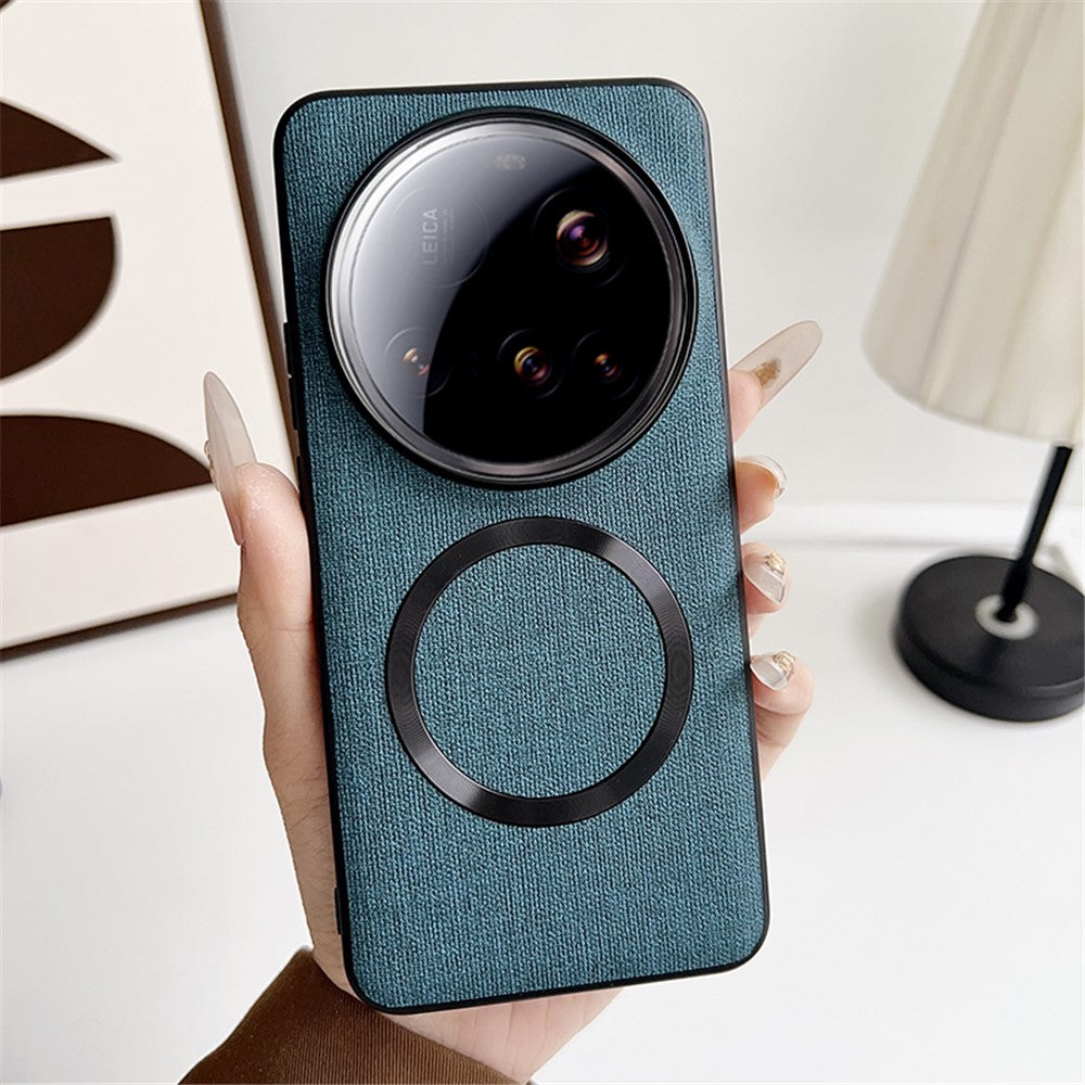 For Xiaomi 15 Ultra Magnetic Case Drop-Proof TPU + Cloth Back Phone Cover