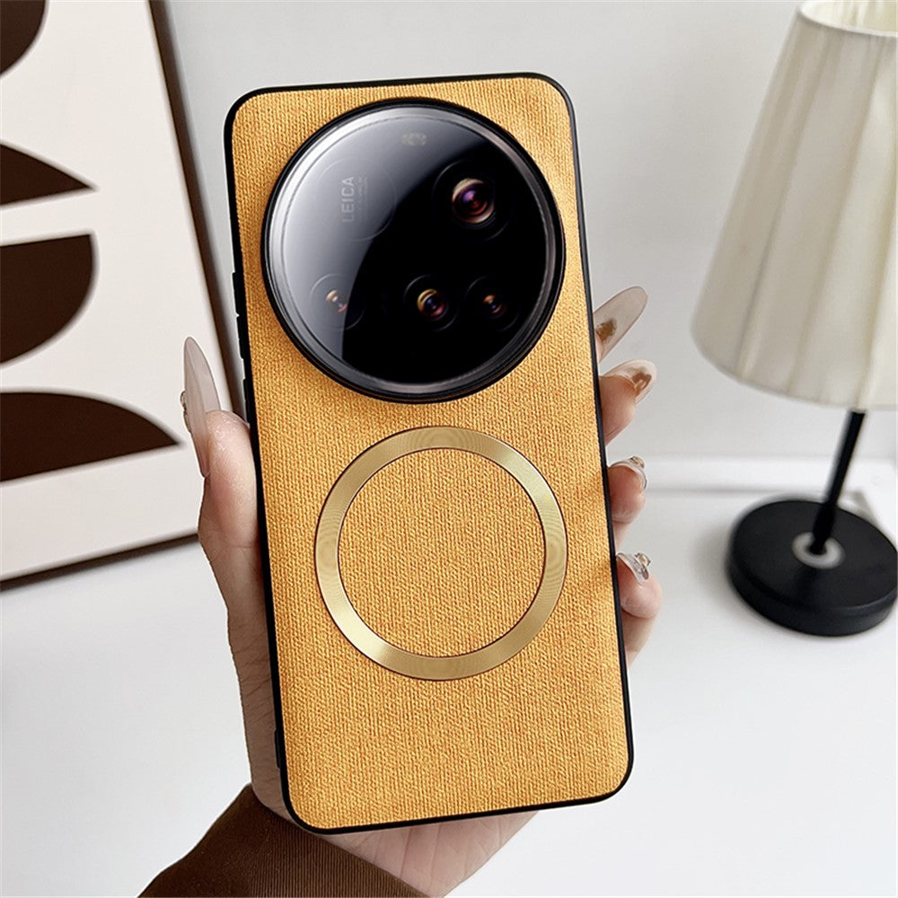 For Xiaomi 15 Ultra Magnetic Case Drop-Proof TPU + Cloth Back Phone Cover