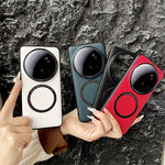For Xiaomi 15 Ultra Magnetic Case Anti-Drop PU Leather + TPU Cover