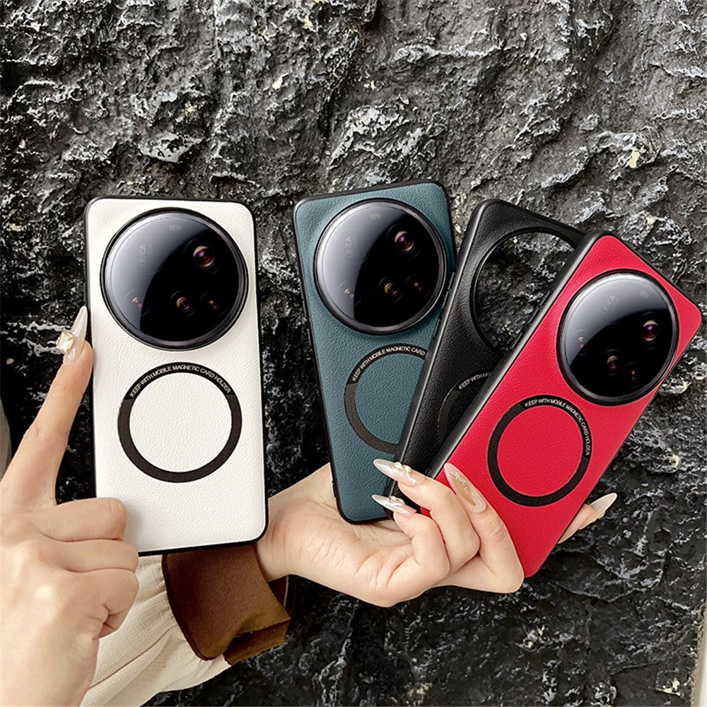 For Xiaomi 15 Ultra Magnetic Case Anti-Drop PU Leather + TPU Cover