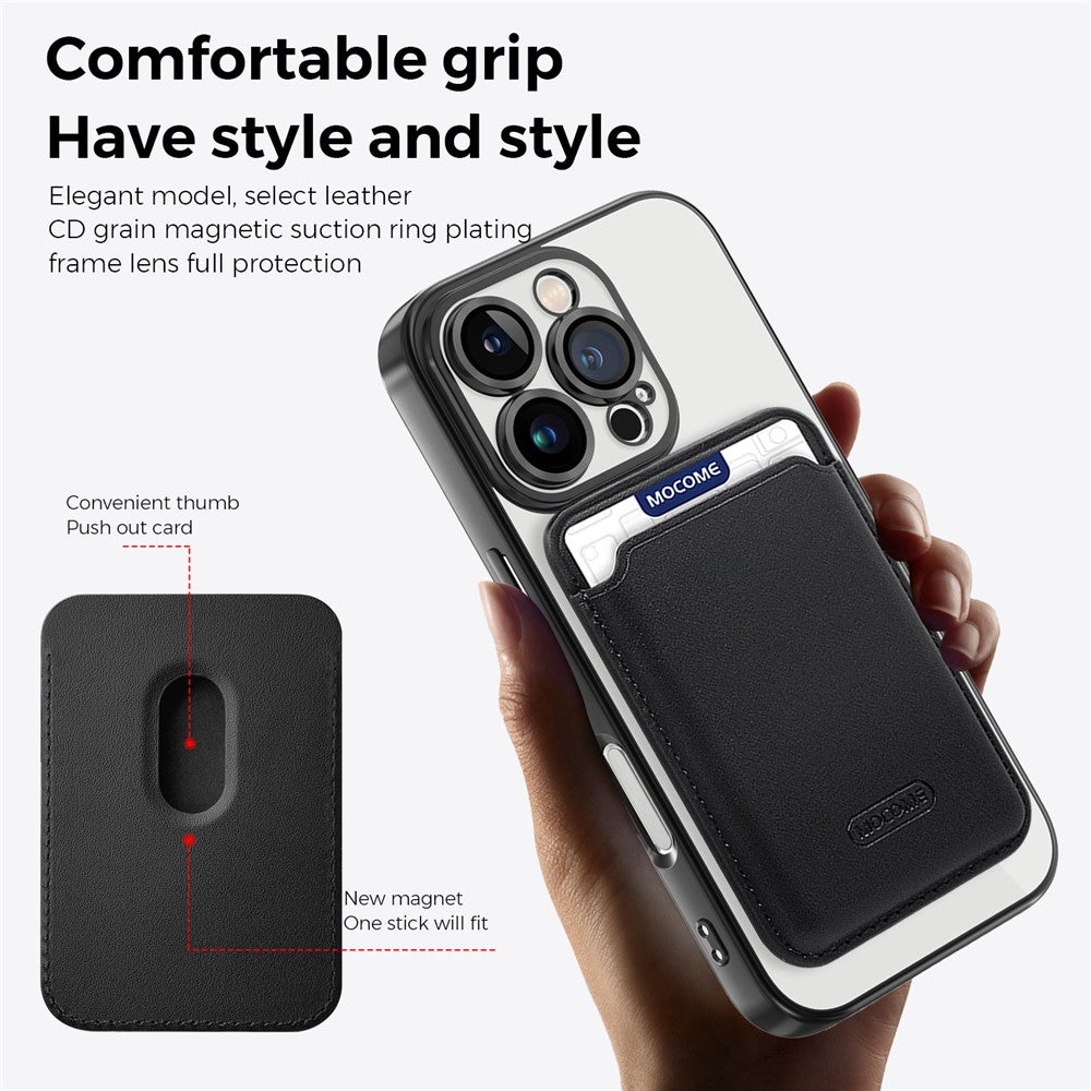 Til iPhone 16 Pro Cover Kompatibelt med MagSafe TPU + PC Mobilcover med Kortlomme