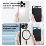 Til iPhone 16 Pro Cover Kompatibelt med MagSafe TPU + PC Mobilcover med Kortlomme