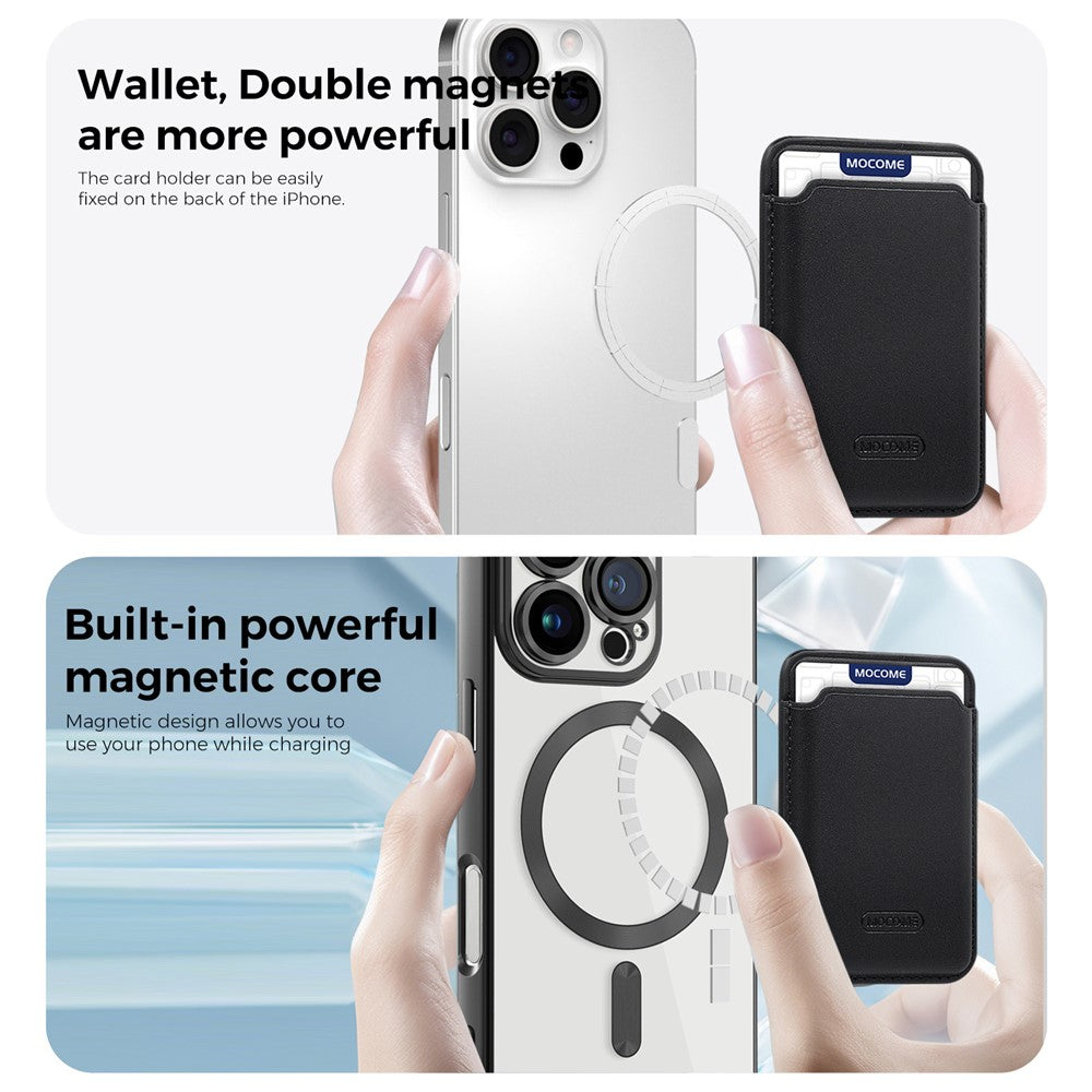 Til iPhone 16 Pro Cover Kompatibelt med MagSafe TPU + PC Mobilcover med Kortlomme