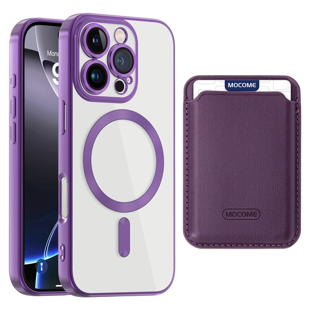 Til iPhone 16 Pro Cover Kompatibelt med MagSafe TPU + PC Mobilcover med Kortlomme
