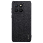 For Honor X8c 4G Case Wood Texture PU Leather Coated PC TPU Phone Cover