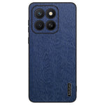 For Honor X8c 4G Case Wood Texture PU Leather Coated PC TPU Phone Cover
