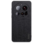For Xiaomi 15 Ultra Case Wood Texture PU Leather Coated PC TPU Phone Cover