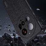 For Xiaomi 15 Ultra Case Wood Texture PU Leather Coated PC TPU Phone Cover