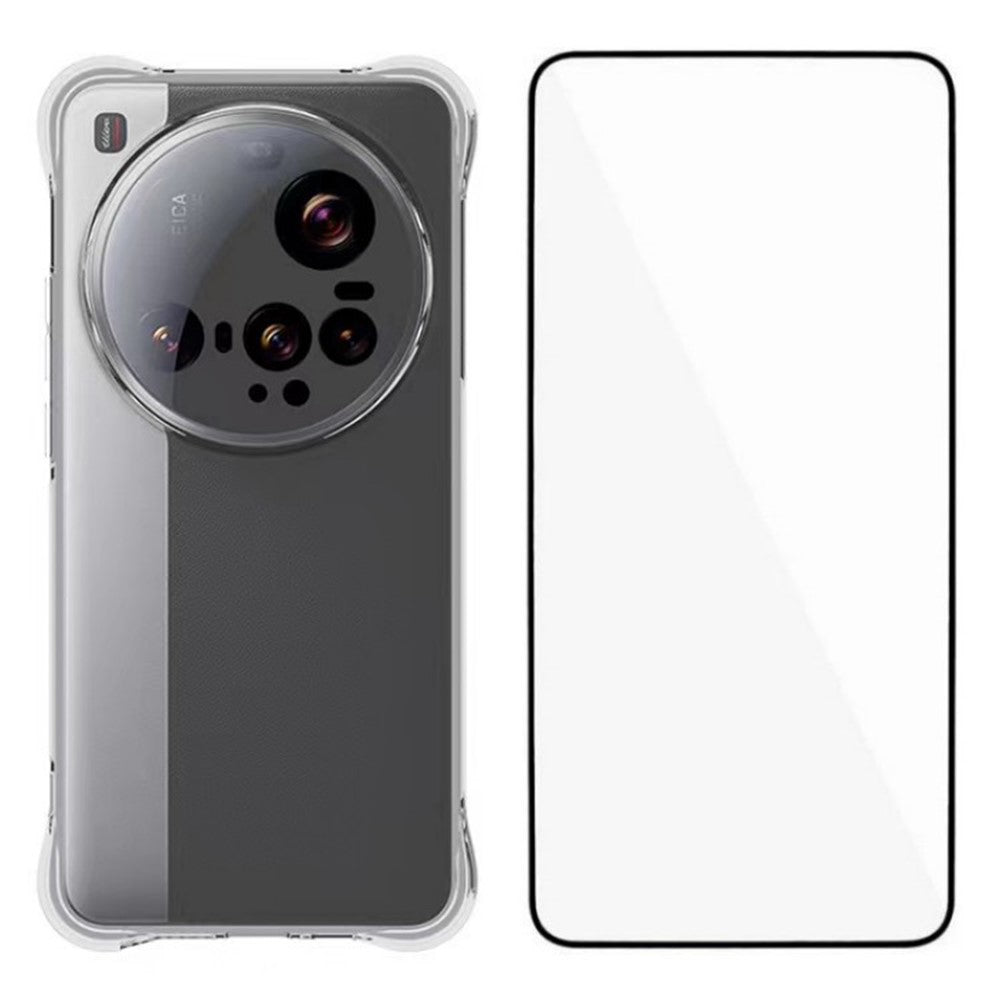 WANLONFENG WL-serien för Xiaomi 15 Ultra-skal, 2,0 mm TPU-mobilskydd med härdat glasfilm