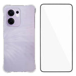 WANLONFENG WL-serien för Oppo Reno13 F 5G (Reno 13 FS 5G) / 4G-skal 2,0 mm TPU-mobilskal med härdat glasfilm
