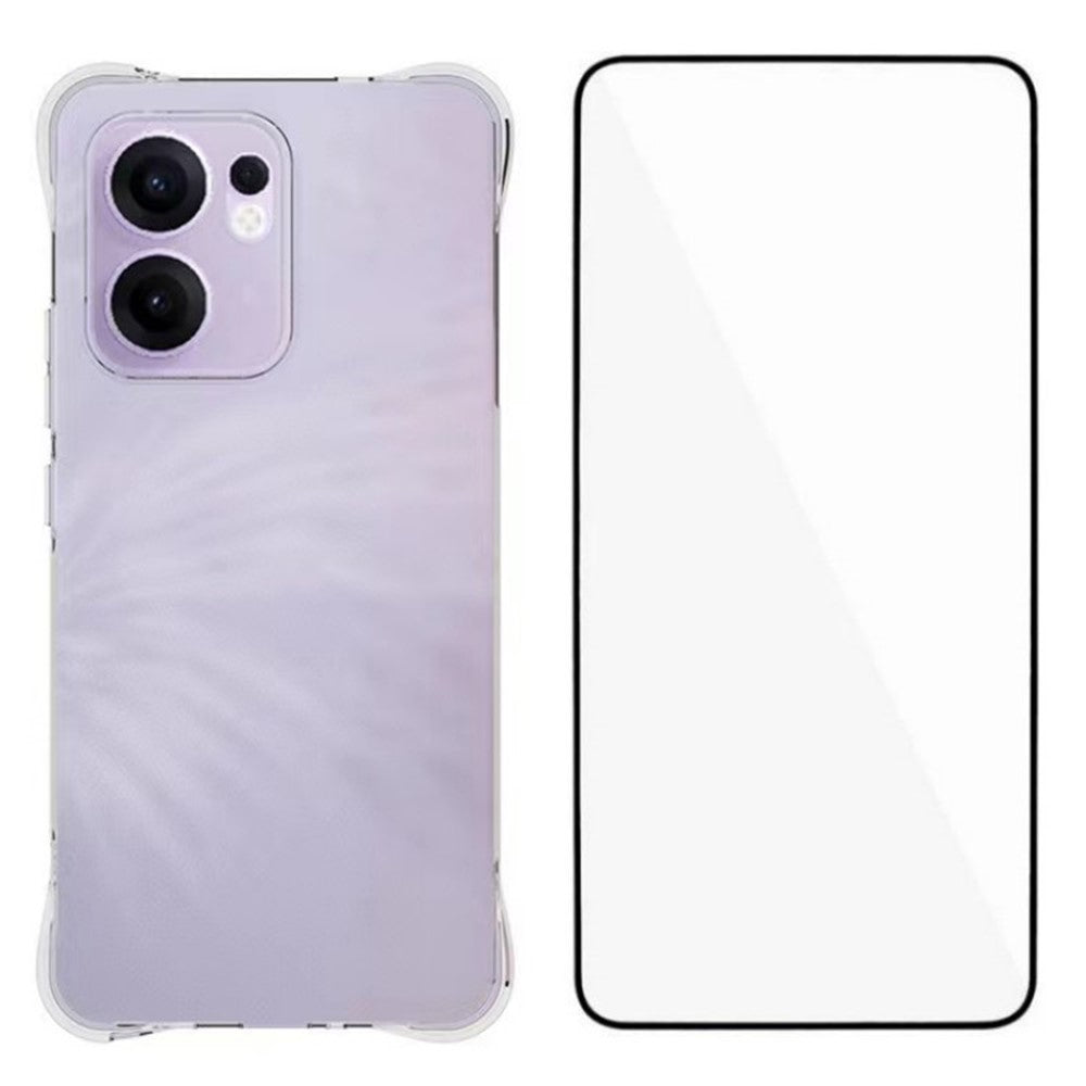 WANLONFENG WL-serien för Oppo Reno13 F 5G (Reno 13 FS 5G) / 4G-skal 2,0 mm TPU-mobilskal med härdat glasfilm