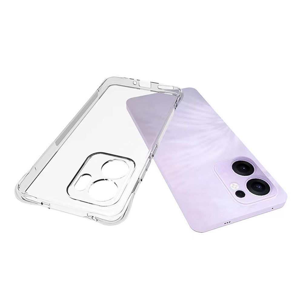 WANLONFENG WL-serien för Oppo Reno13 F 5G (Reno 13 FS 5G) / 4G-skal 2,0 mm TPU-mobilskal med härdat glasfilm